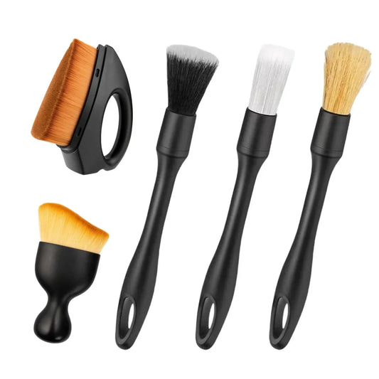 4–5PCS Car Detailing Brush Set – Interior Cleaning Tools for Vents, Crevices & Dusting