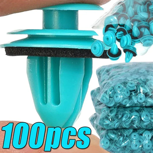 100-20PCS Auto Door Panel Clips – Fastener Rivets with Seal Rings for Car Interior & Bumper Retaining