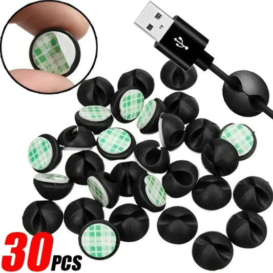 Car Dashboard Data Cable Clip – Self-Adhesive USB Line Holder & Wire Organizer for Cars and Office Desks