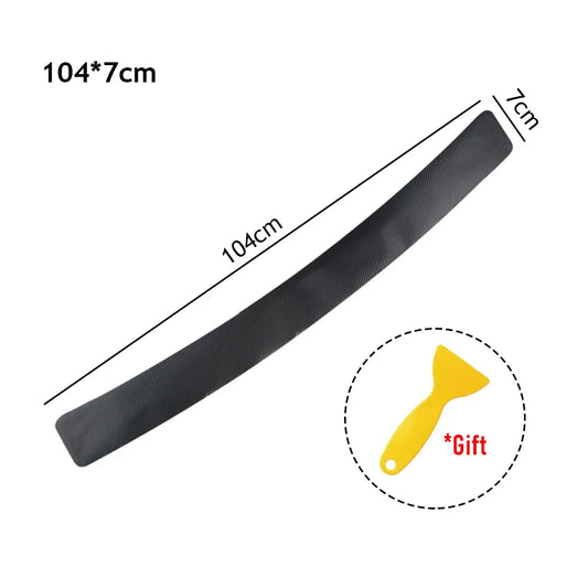 Universal Rear Trunk Guard Plate Sticker – 3D Carbon Fiber Bumper Protection