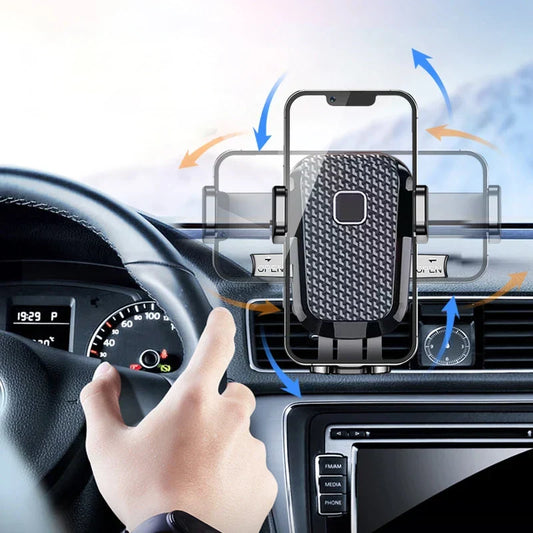 Universal Car Phone Holder – Air Vent Clip GPS Stand Adjustable Auto Bracket