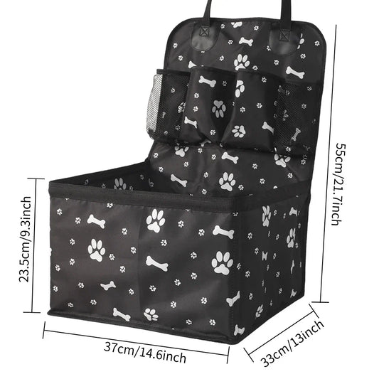 Dog Car Seat with Storage Pockets – Scratch-Proof Durable Pet Booster Front Seat for Small & Medium Dogs